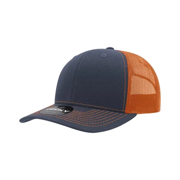 Decky 6 Panel Mid Profile Structured Contra-Stitch Trucker