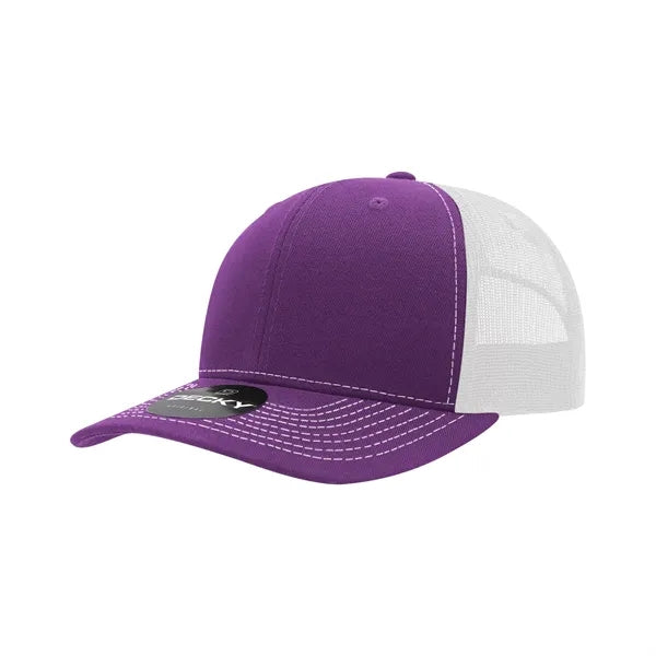 Decky 6 Panel Mid Profile Structured Contra-Stitch Trucker