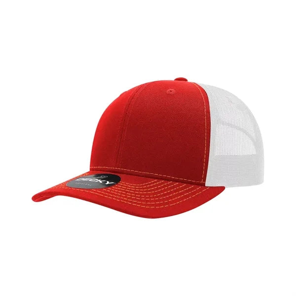Decky 6 Panel Mid Profile Structured Contra-Stitch Trucker