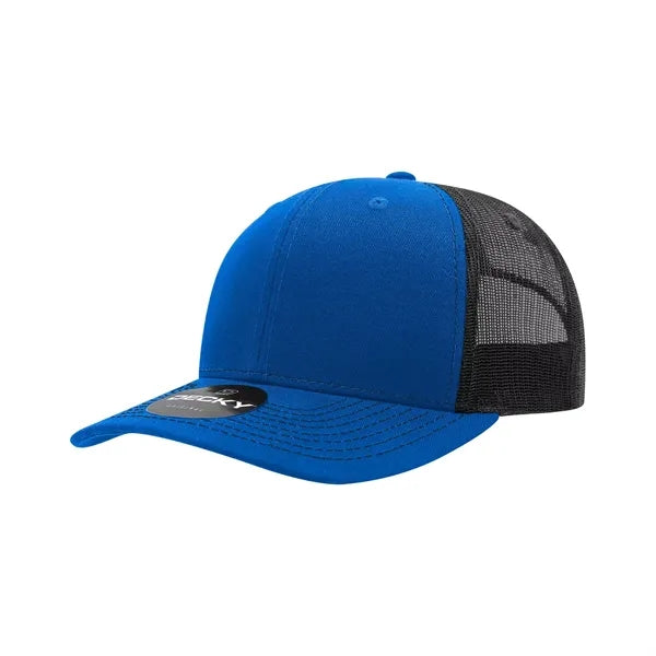 Decky 6 Panel Mid Profile Structured Contra-Stitch Trucker