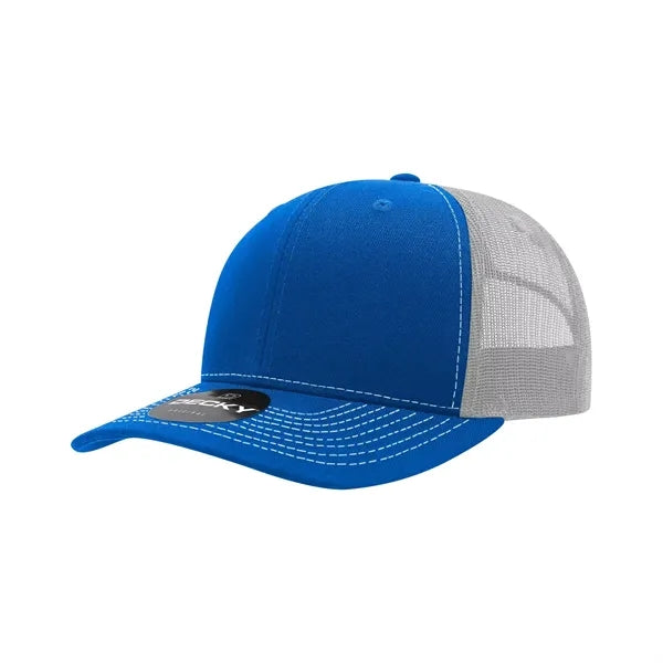Decky 6 Panel Mid Profile Structured Contra-Stitch Trucker