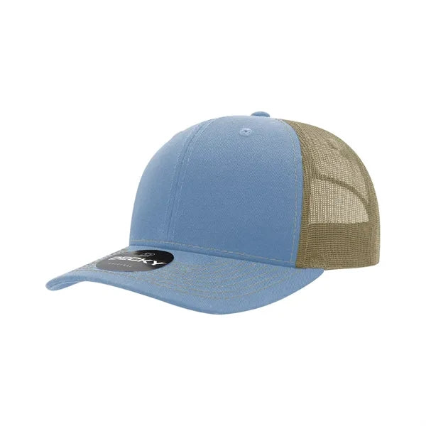 Decky 6 Panel Mid Profile Structured Contra-Stitch Trucker