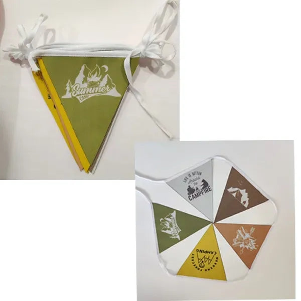 20'' Custom Triangle Bunting Flag -Double Sided Imprint