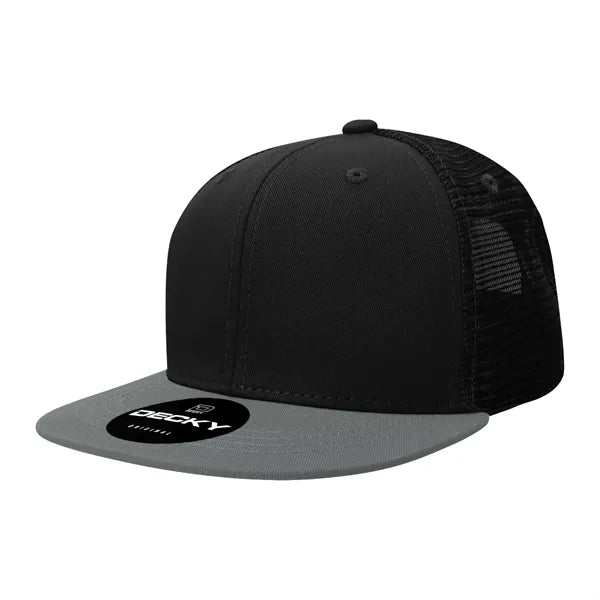 Decky 6 Panel High Profile Structured Acr/Poly Trucker