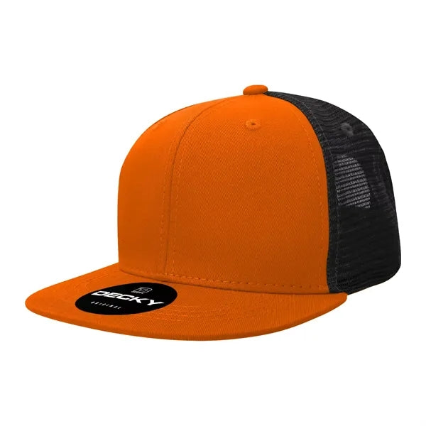 Decky 6 Panel High Profile Structured Acr/Poly Trucker