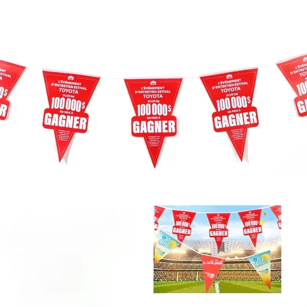 30'' Custom PVC Pennant Banner Flags -2 Sided Imprint