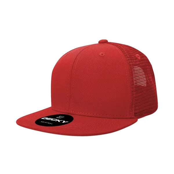 Decky 6 Panel High Profile Structured Cotton Blend Trucker