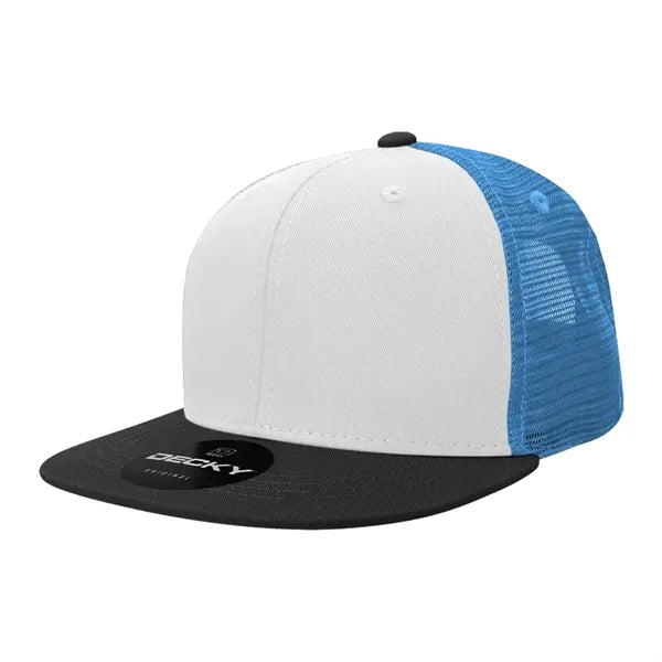 Decky 6 Panel High Profile Structured Cotton Blend Trucker