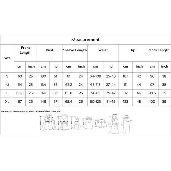 Women Long Sleeved Pajama Suit