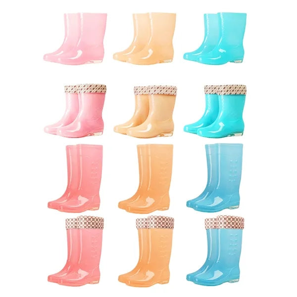 High-Top PVC Rain Boots for Women