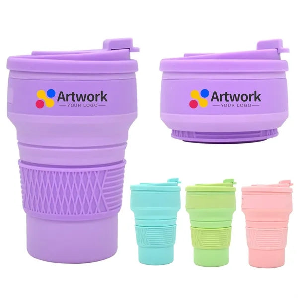 11oz Silicone Folding Outdoor Cup Car Coffee Mug