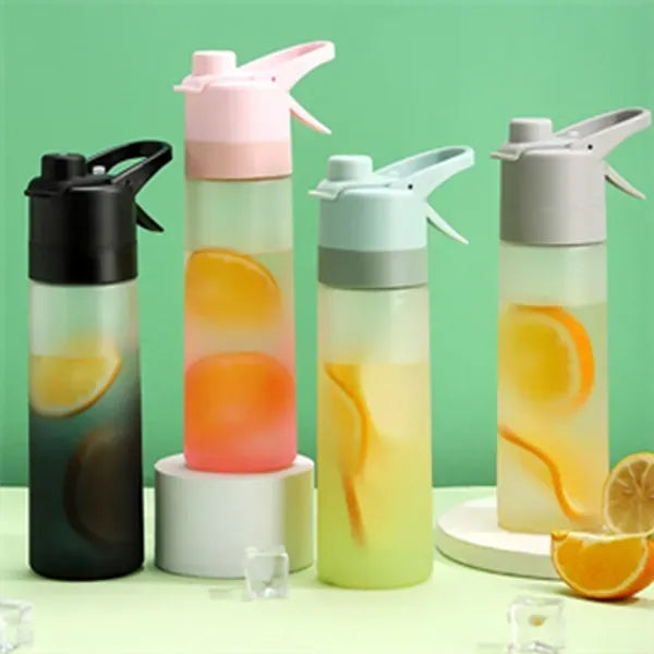 Sports Water Bottle With Spray Mist