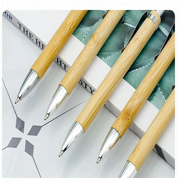 Natural Bamboo Wood Barrel Ballpiont Pen