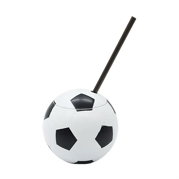 15oz Basketball Football Golf Ball Plastic Straw Cup
