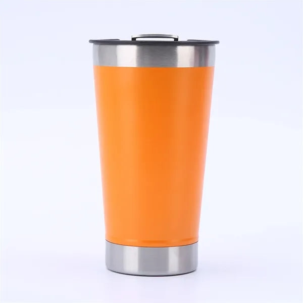 20oz Stainless Steel Beer Cup with Lid and Bottle Opener