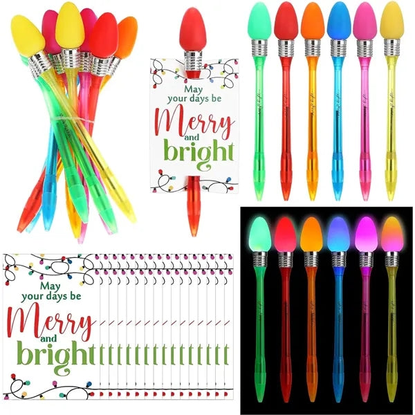 Light Up Bulb Plastic Ballpoint Pen