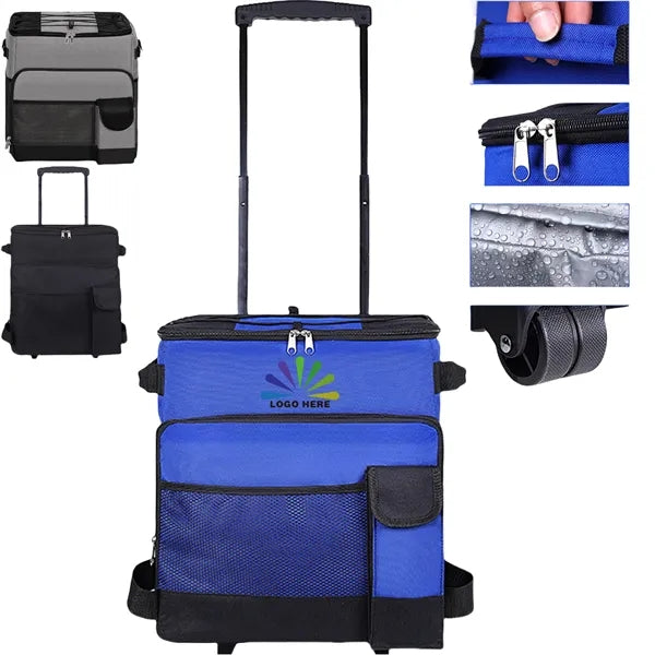 Leakproof Wheeled Collapsible Cooler Bag With Handle