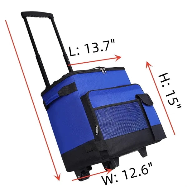 Leakproof Wheeled Collapsible Cooler Bag With Handle
