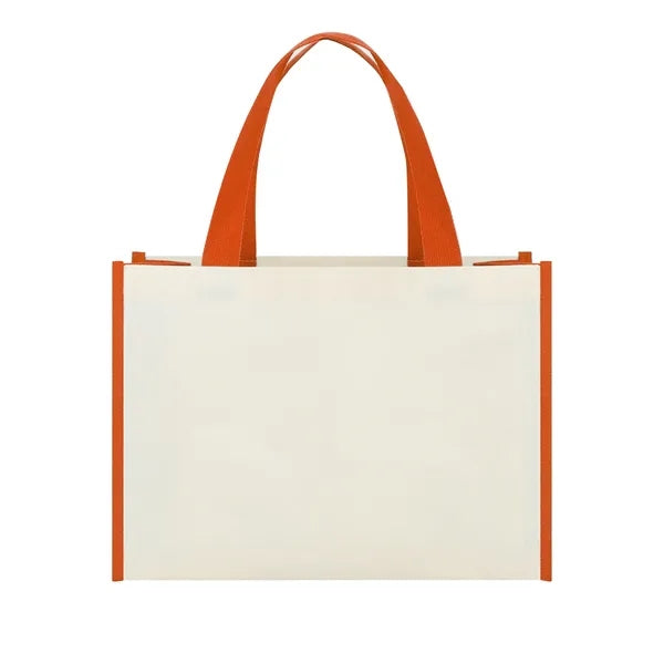12 Oz. Cotton Canvas Bag with Multicolor Handles and Sides