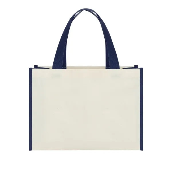 12 Oz. Cotton Canvas Bag with Multicolor Handles and Sides