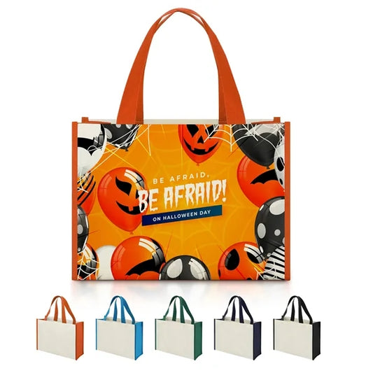 12 Oz. Cotton Canvas Bag with Multicolor Handles and Sides