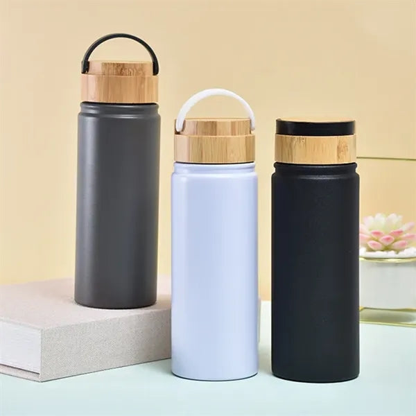 500ml Vacuum Insulated Water Bottle with Bamboo Lid