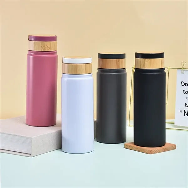 500ml Vacuum Insulated Water Bottle with Bamboo Lid