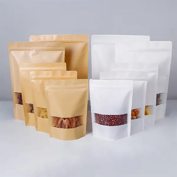 4 x 5 7/8 inch Kraft Paper Resealable Food Storage Bags