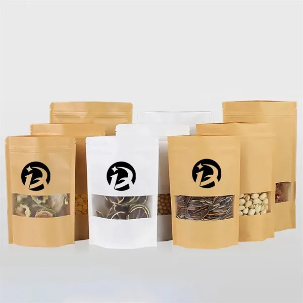 4 x 5 7/8 inch Kraft Paper Resealable Food Storage Bags