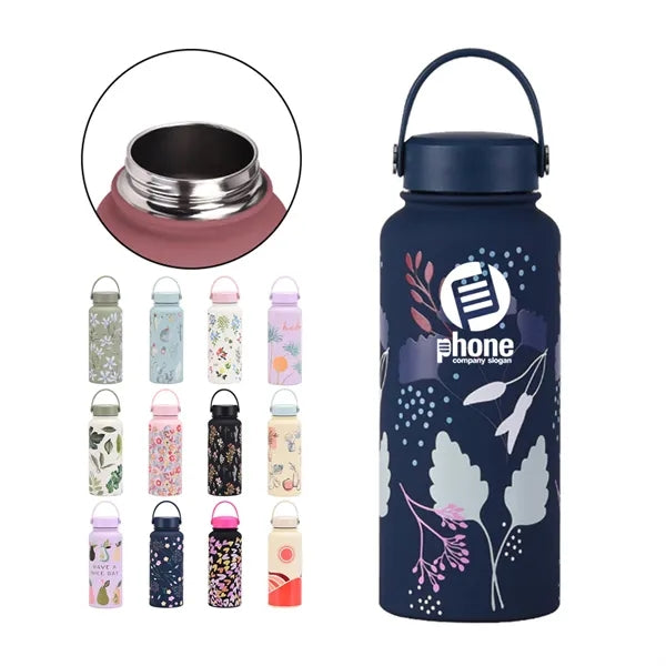 1L Full Color Stainless Steel Water Bottle