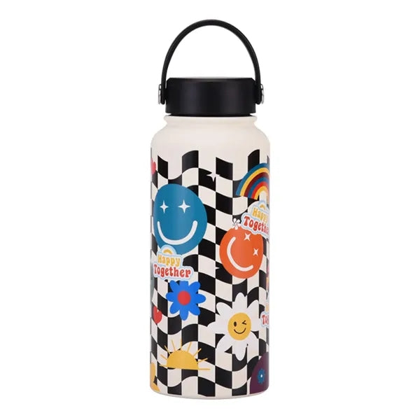 1L Full Color Stainless Steel Water Bottle