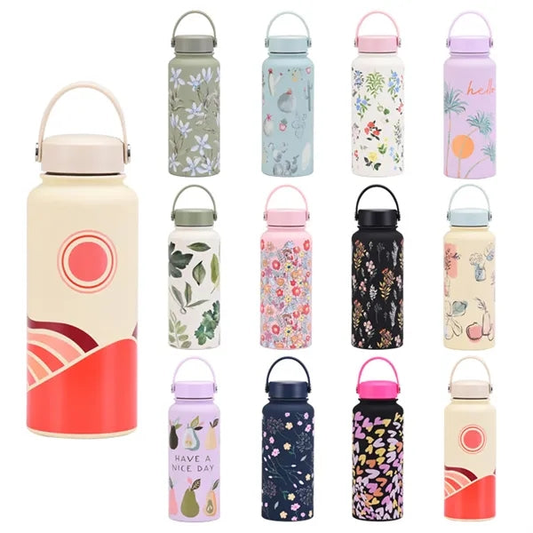 1L Full Color Stainless Steel Water Bottle