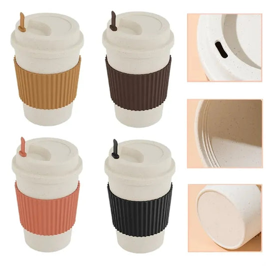 15 OZ Wheat Straw Coffee Mug for Home and Outdoor