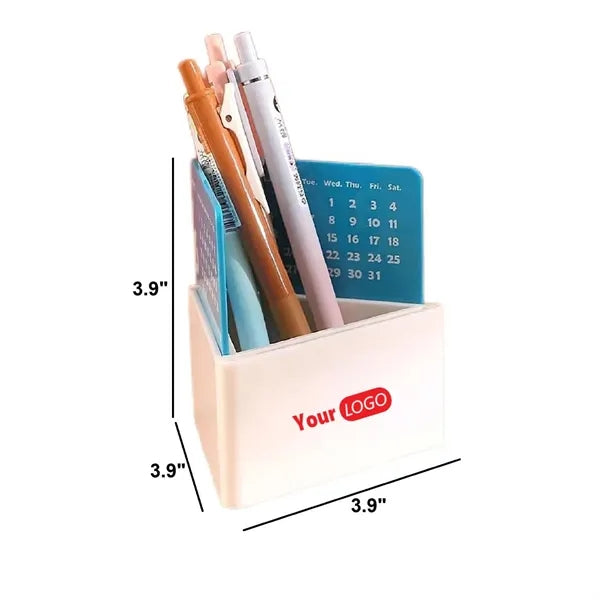 ABS Desktop Calendar Pen Holder For 2025