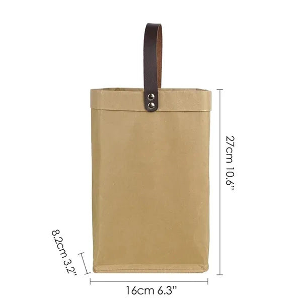Portable Kraft Paper Wine Tote Bag