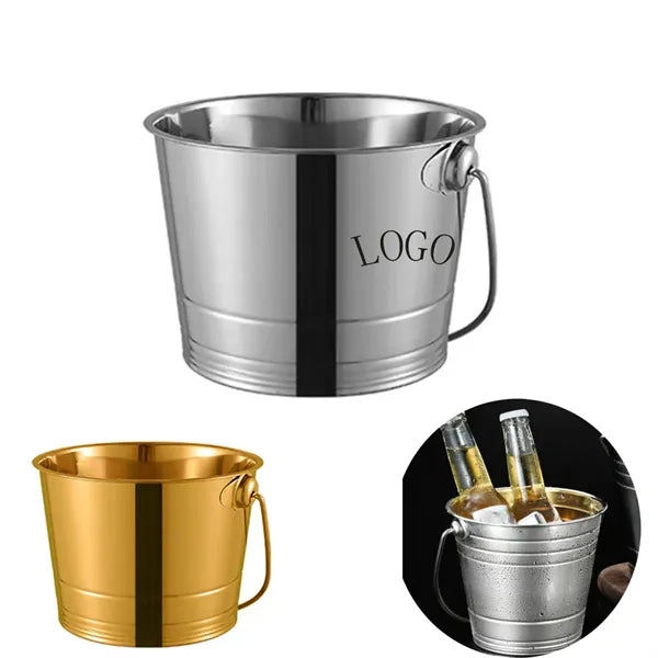 Thickened Stainless Steel Ice Bucket