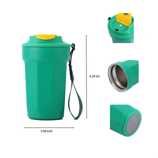 Vacuum Stainless Steel Travel Coffee Mug With Leak-proof Lid