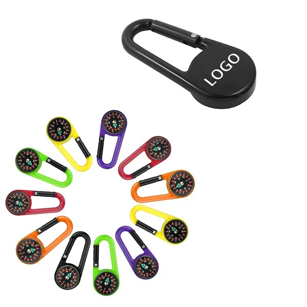 Plastic Carabiner with Compass