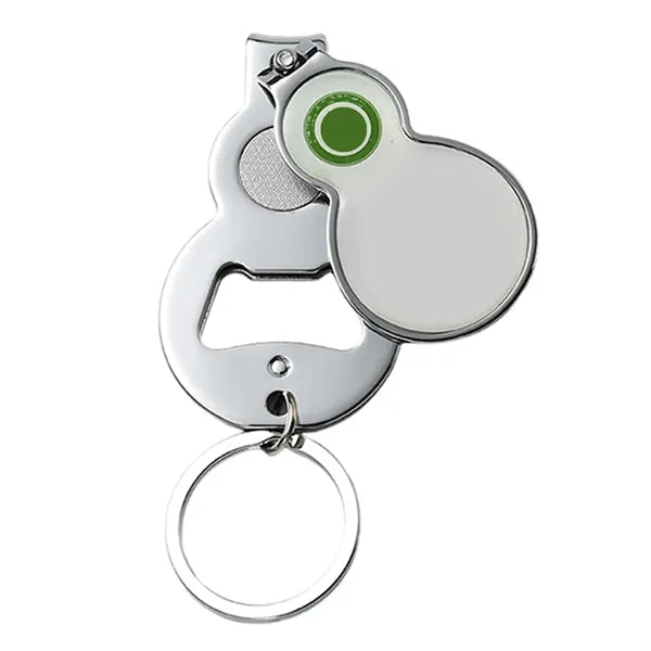 3-in-1 Gourd Shape Nail Clipper with Opener Keychain