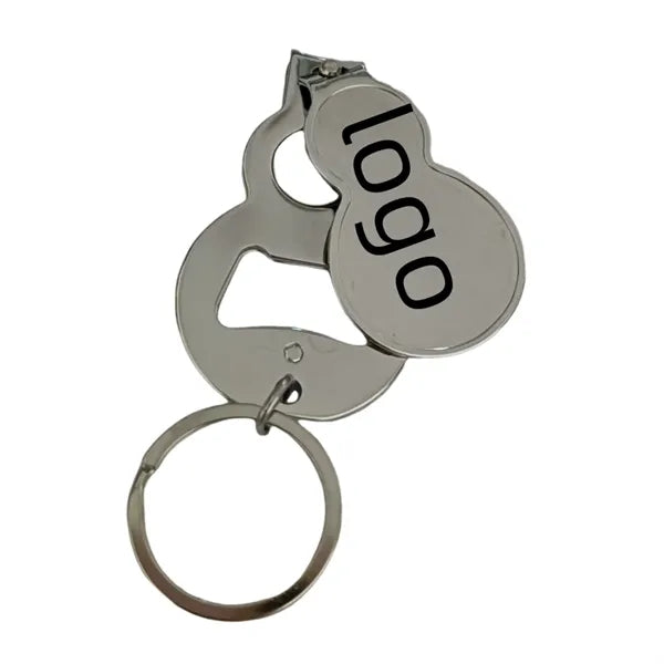 3-in-1 Gourd Shape Nail Clipper with Opener Keychain