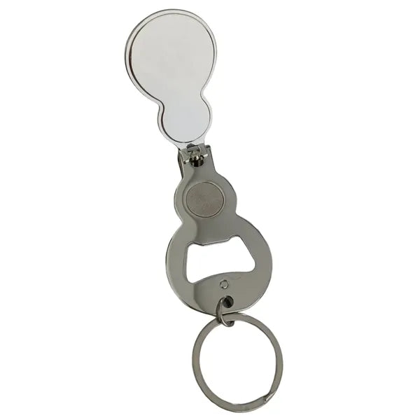 3-in-1 Gourd Shape Nail Clipper with Opener Keychain