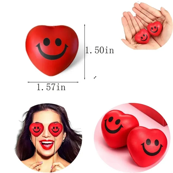 Heart-shaped PU Smile Stress Ball
