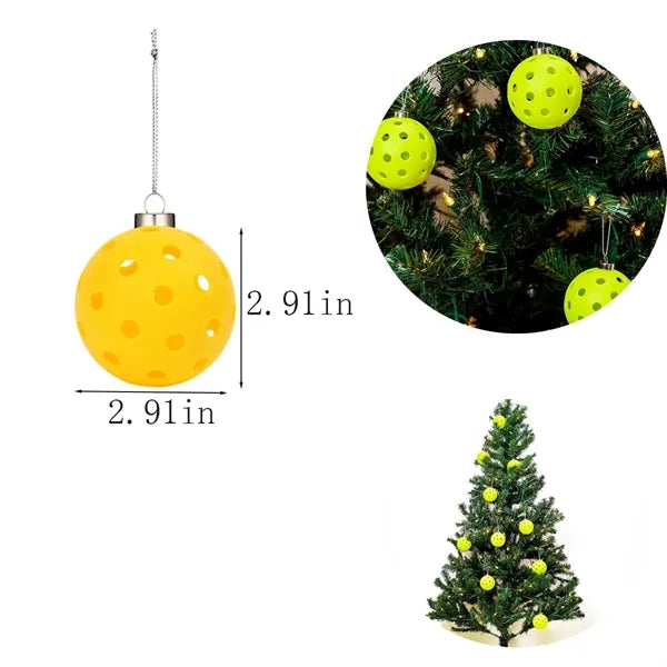 Pickleball Ornament Christmas Tree Pendant Keychain