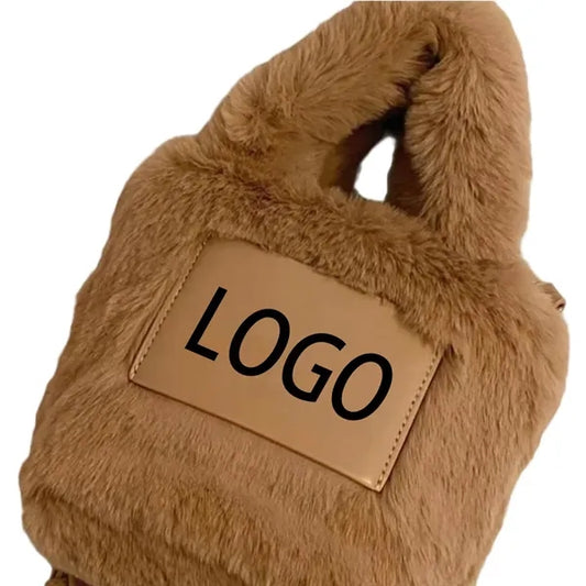 Fashion Hundred Plush Small Bag Bucket Single Shoulder