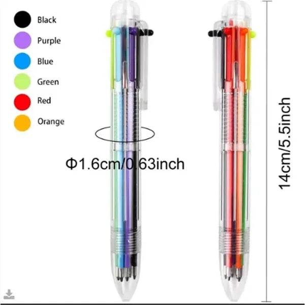 Multicolor 6-in-1 Ballpoint Pens