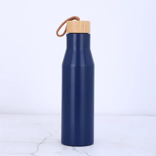 500ml Vacuum Insulated Water Bottle with Bamboo Lid and Rope