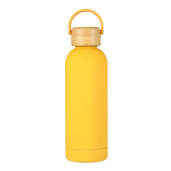 500ml Stainless Steel Sports Water Bottle with Bamboo Lid
