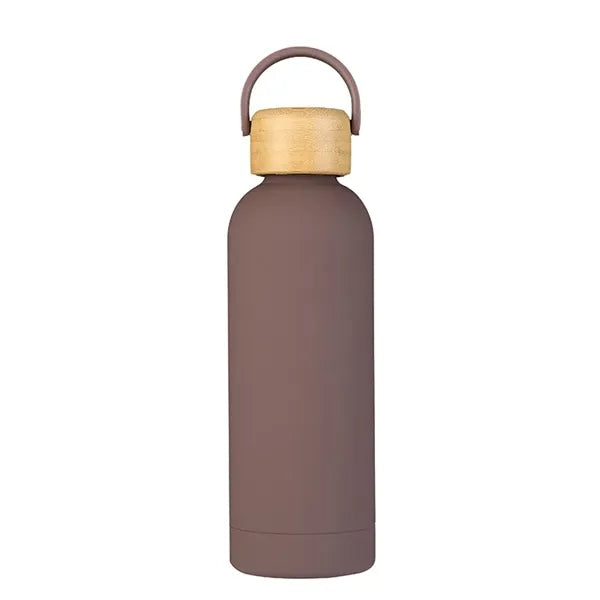 500ml Stainless Steel Sports Water Bottle with Bamboo Lid