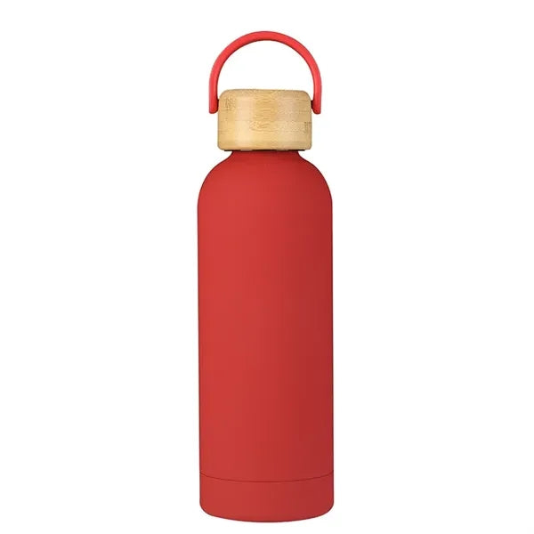 500ml Stainless Steel Sports Water Bottle with Bamboo Lid