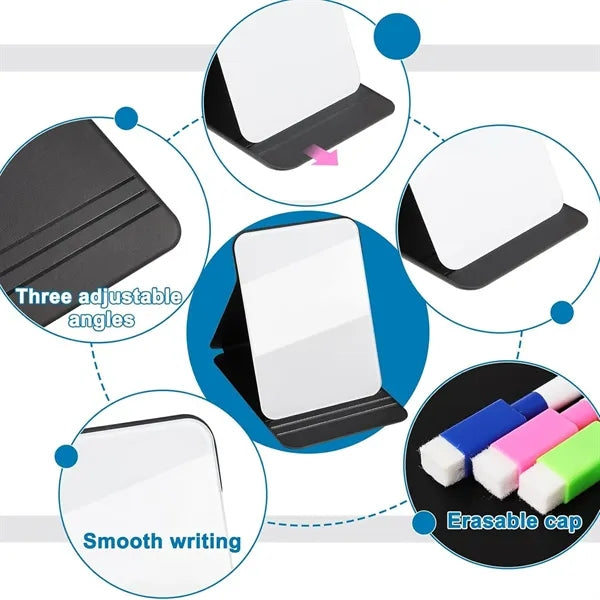 Glass Desktop Whiteboard With Reversable Stand